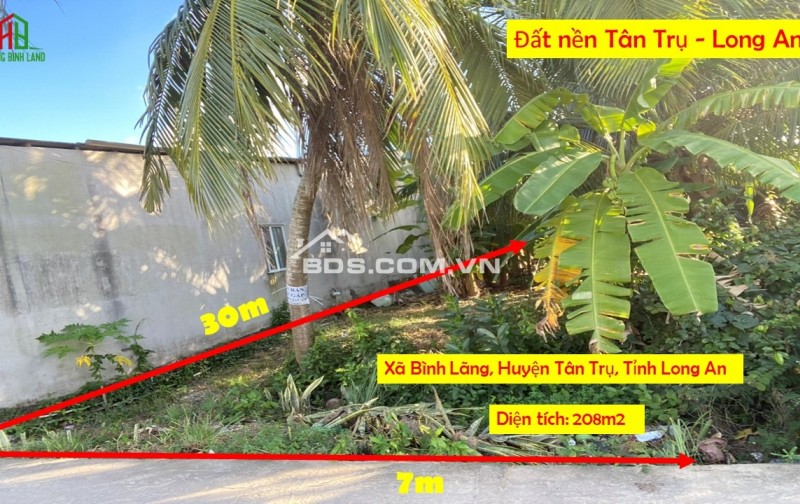  CHÍNH CHỦ CẦN BÁN ĐẤT Ở TÂN TRỤ – LONG AN, GIÁ CHỈ 5 TRIỆU/M²!